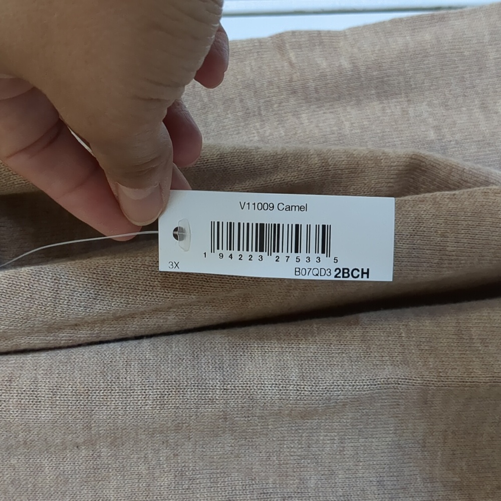 NWT Tan Cardigan Sweater 3X - Picture 3 of 5